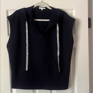 Oh Navy Sleeveless Hoodie with Sparkling Drawstrings